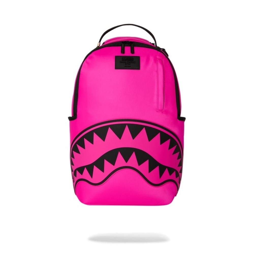 NEW Sprayground Shark Central 2 Pink Code Backpack Neon Pink Shark Mouth
